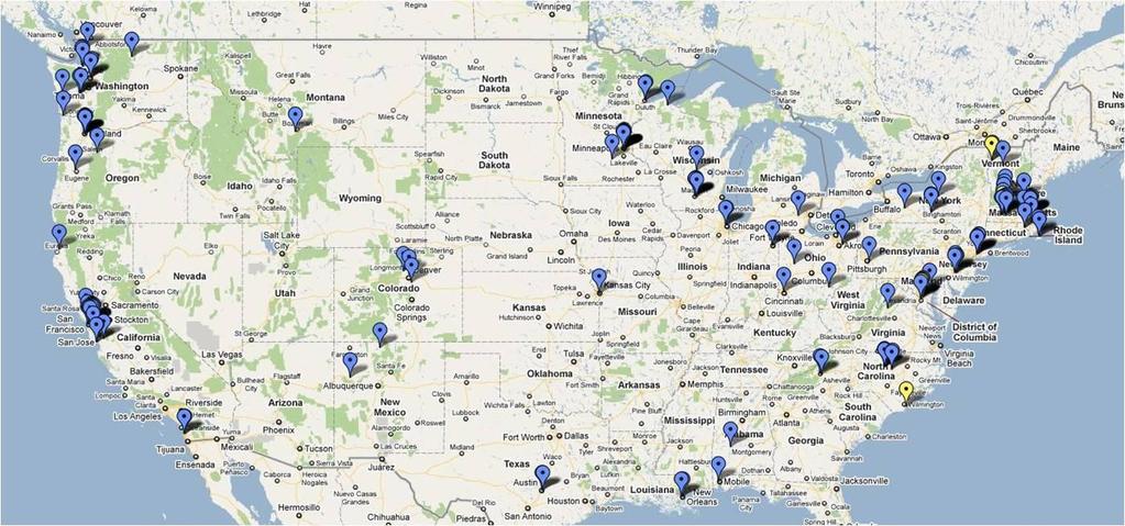 300+ worker cooperatives in the United States 6 regional federations, 1 national federation, 30 CDCs Largest worker