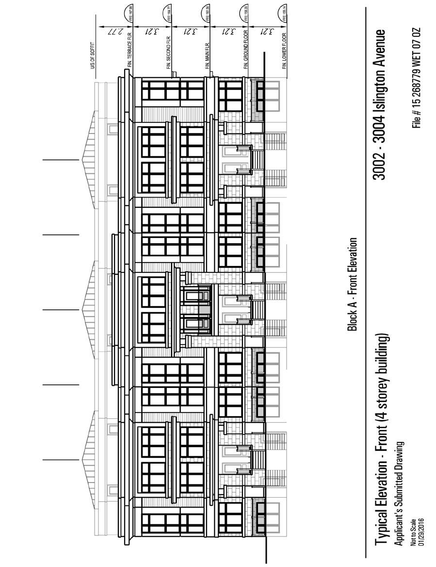 Attachment 3 Typical Elevation- Front (4 storey building) Staff
