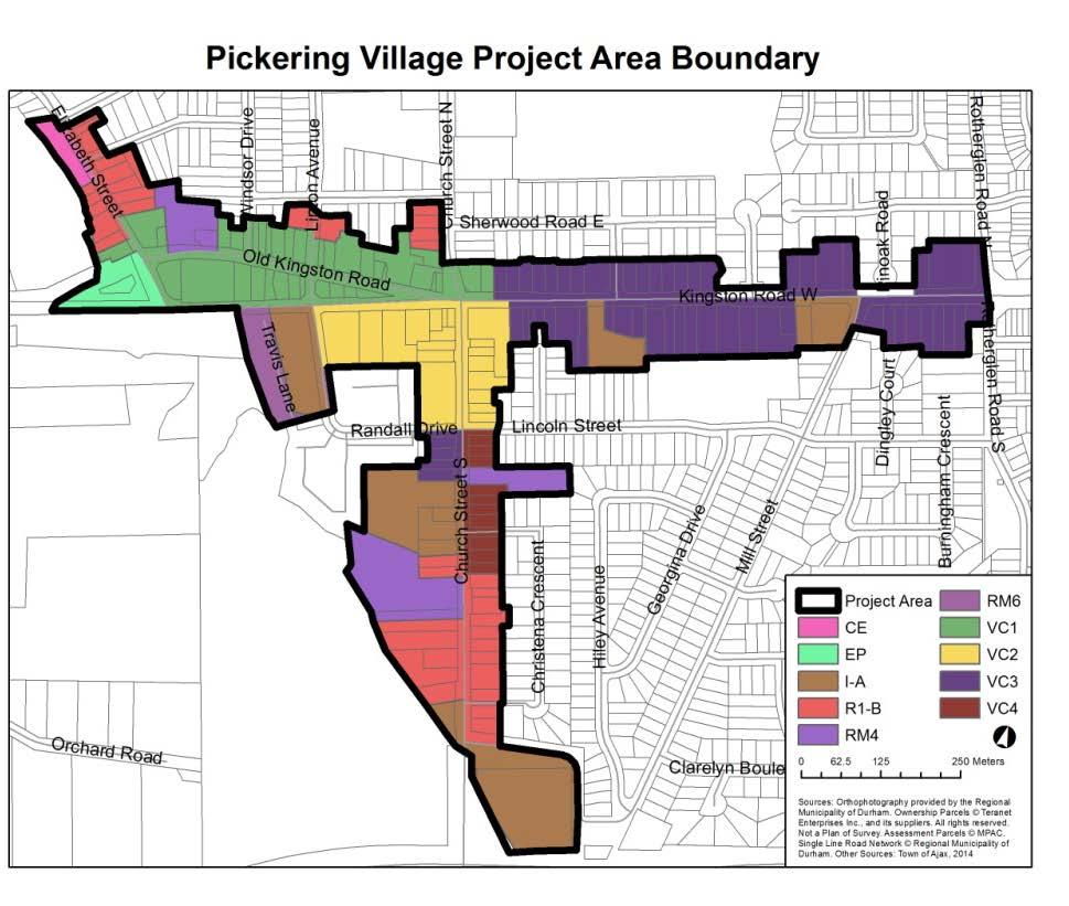 1.4 Purpose of this Discussion Paper Pickering Village contains Ajax s only traditional historic main street and includes a collection of attractive heritage buildings and spaces that evolved through