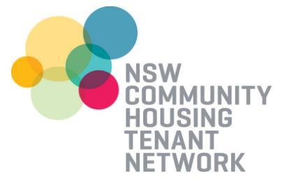 Work toward the involvement of all community housing association tenants.