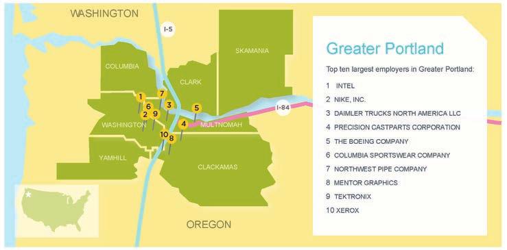 Investment Opportunity GLOBAL ACCESS Air service is easily accessible, with the Portland International Airport (PDX) less than nine miles from downtown Portland, linked directly to the city via