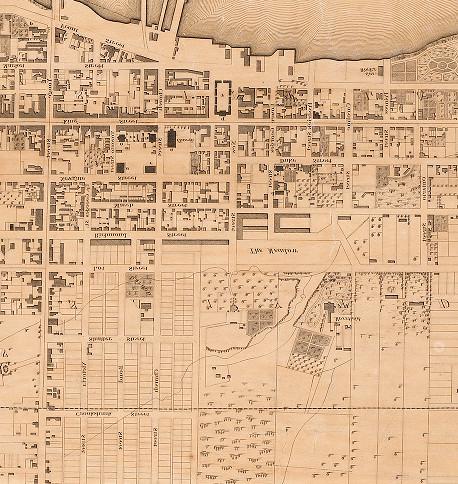 Cane's Topographical Map of the City and Liberties of Toronto, 1842: showing the northward extension of Church