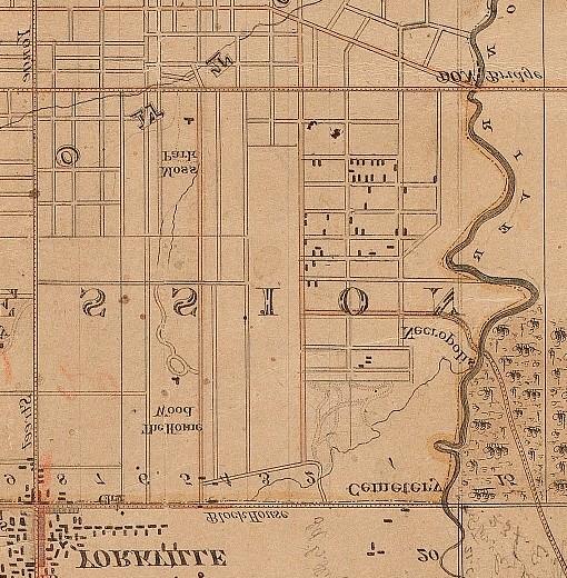 4. Browne's Map of the Township of York, 1851: showing the early layout of parts of Park Lot 7