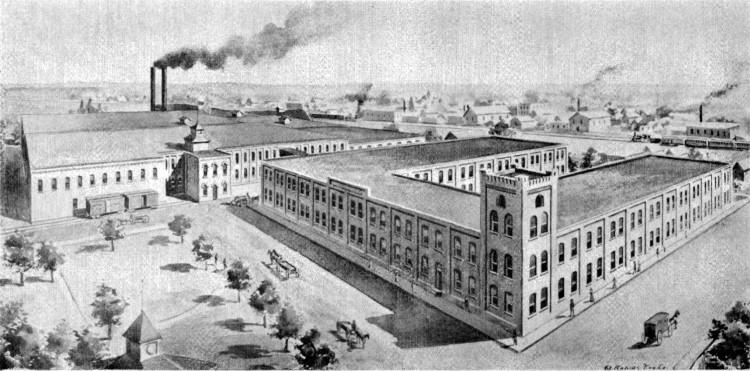 Western Knitting Mills complex as it appeared in 1897.