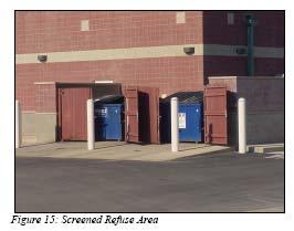 1. Outside Storage of Refuse A. Unenclosed storage of refuse (whether or not in containers) or display of merchandise shall not be permitted on any property.