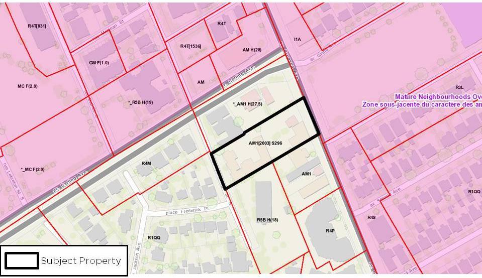 Figure 13: Zoning map The proposed development requires relief from some of the zoning provisions currently in place.