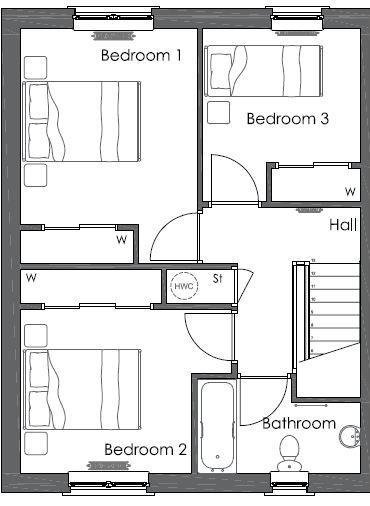 67 Bedroom 3 2.81 x 2.39 W/C 2.05 x 1.94 Bathroom 2.91 x 1.69 Bedroom 1 3.50 x 3.