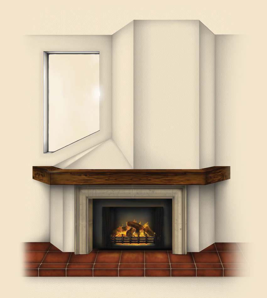 Available in select units, our fireplaces have become a trademark design of the Larry Peel Co.