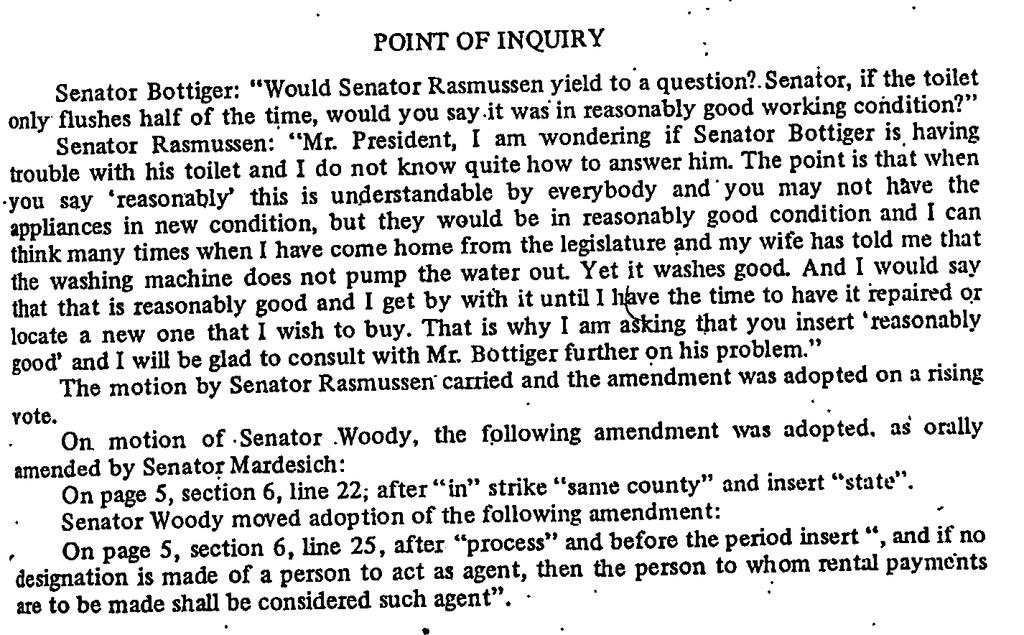 Washington Journal of the Senate, 1973 Ex. 1973, pg. 993.