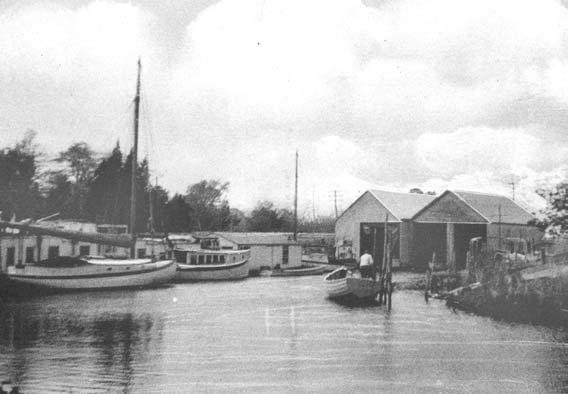 Tuckerton Creek, when shipbuilding was paramount, circa early 1900s.