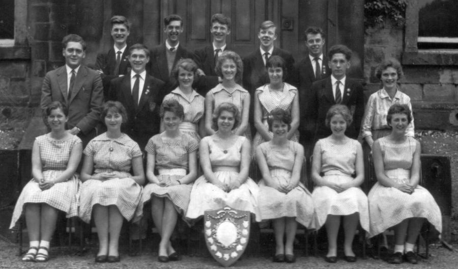 Madrigal Choir 1960-61 Back Row L-R: Michael Dixon, John Miles, Peter Kaye, Peter Dickens, Peter Weston Middle Row L-R: Mr.