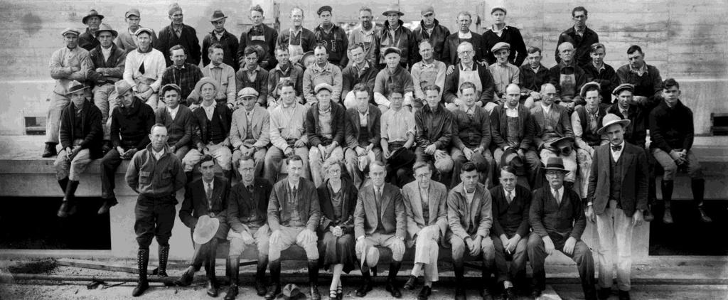 Photo 5: Alexander Blair (bottom row, 5 th from left) with office, engineer, and