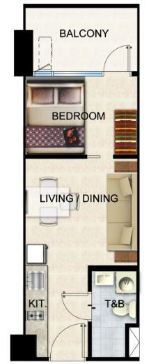 Typical Unit Layouts All Buildings: Facing Amenities (2 nd floor) (pool/garden entry units) Unit Area: Balcony