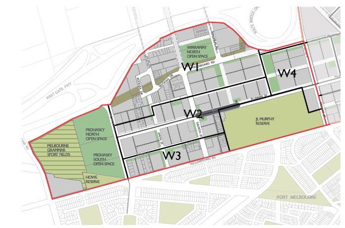 Map 1: Wirraway sub-precincts OVERLAYS -