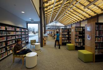 Institutional Wood Design Award >$10M Brooklin Community Centre and Library. Brooklin, ON.