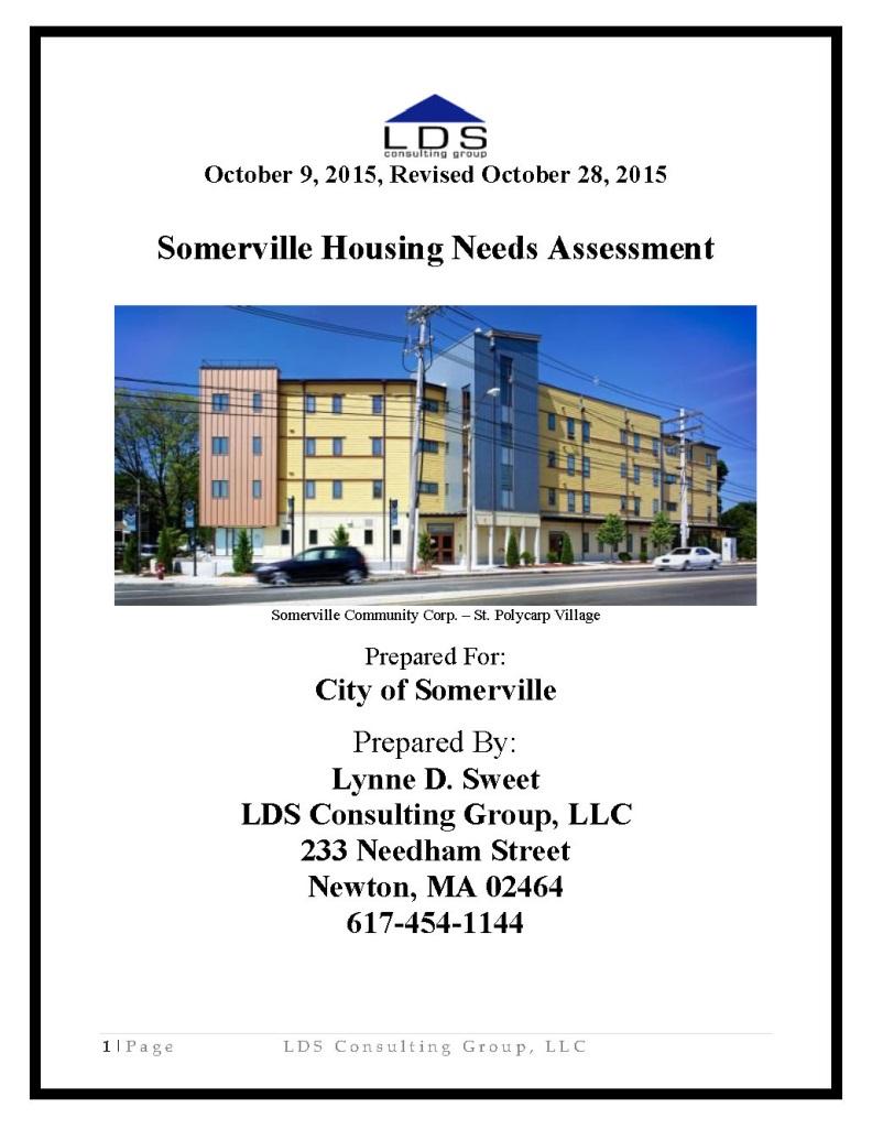 Technical Reports Housing Needs Assessment The Economic Impact of the Proposed Zoning Code