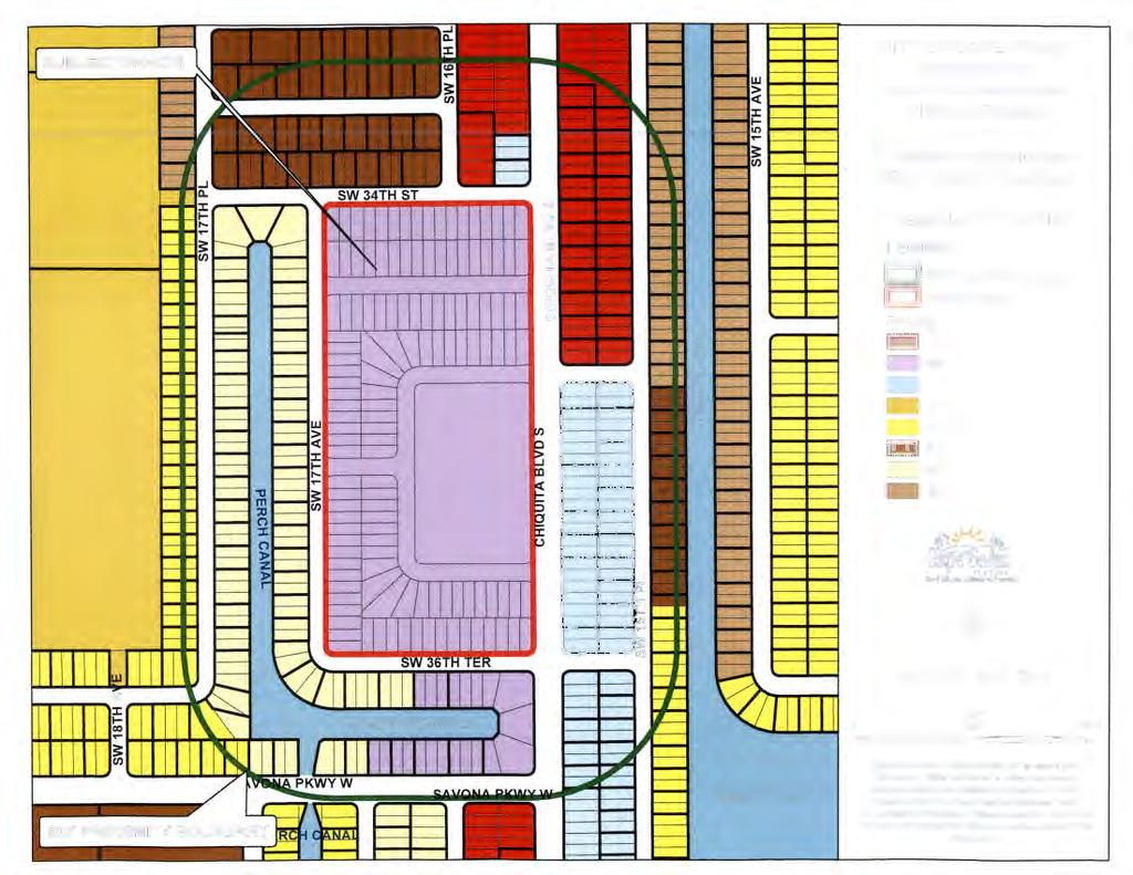 CITY OF CAPE CORAL Department of Community Development Planning Division CURRENT ZONING MAP 500' Proximity Boundary Case