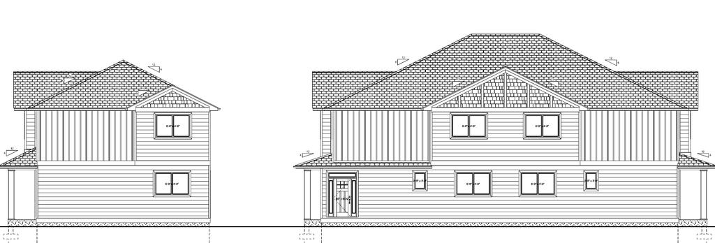 Figure 12: West Elevation of duplex and