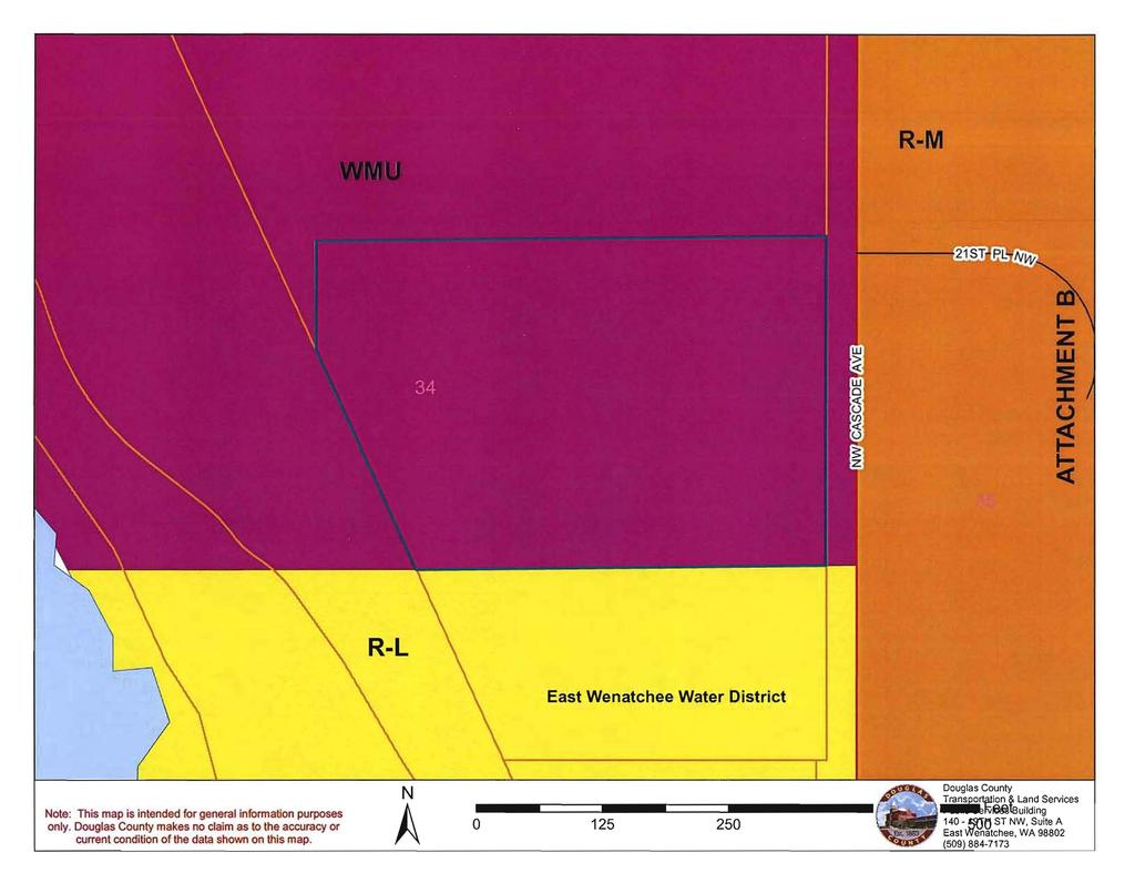 R,M Ii East Wenatchee Water District Note: This map is intended for general information purposes only.