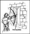 .. ARROW SLITS For archers to fire arrows down onto attackers.