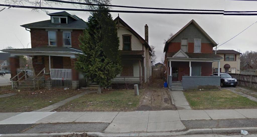Single detached homes on Grey Street in the east portion of the