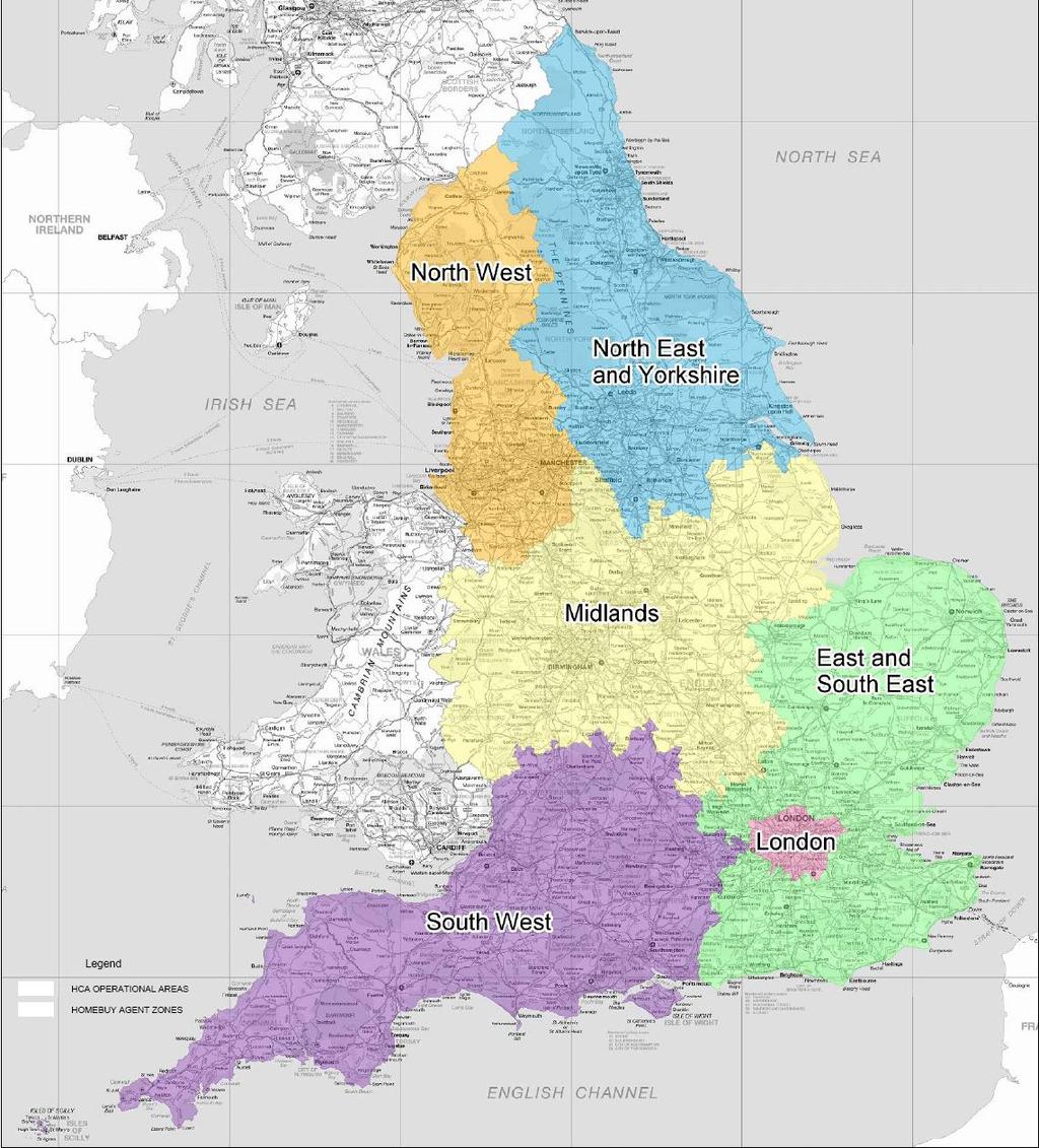 Reshaping HCA for our new role Smaller, leaner and more focused on where we can add value Six local area teams: London Midlands North East, Yorkshire and The Humber North