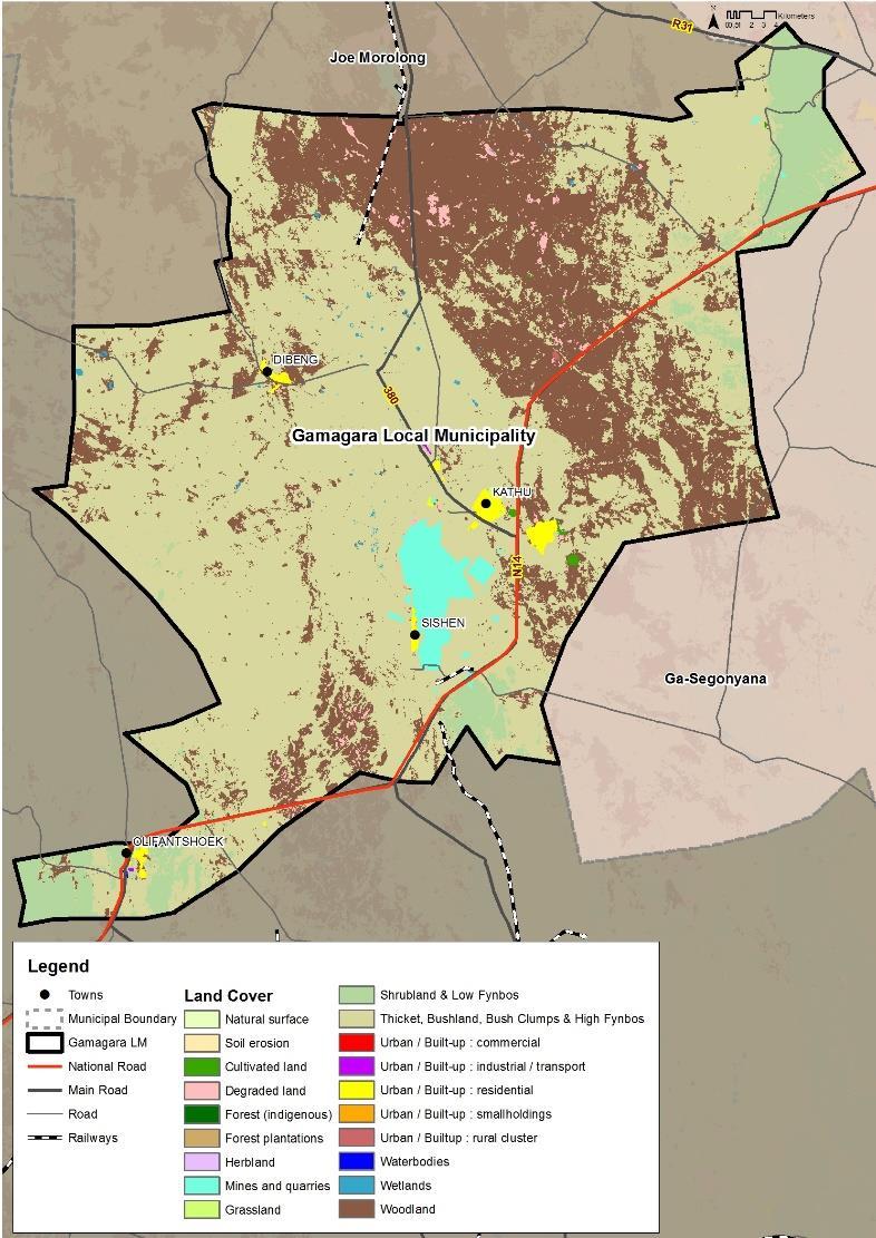 commercial 0,01% Urban / Built-up : industrial / transport 0,02% Mines & Quarries 1,71% Source: National Geo-spatial Information (NGI), National Land Cover