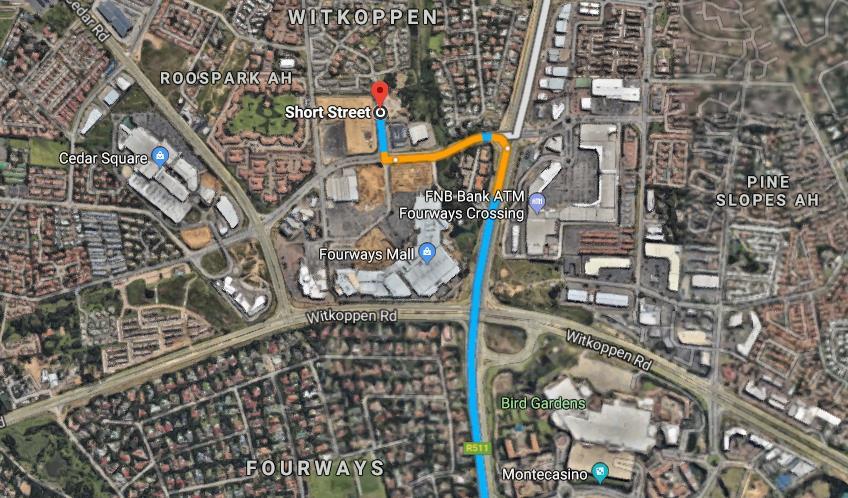 1. DIRECTIONS TO AUCTION VENUE FROM WILLIAM NICOL DRIVE TRAVELLING NORTH Drive north under the Witkoppen Bridge.