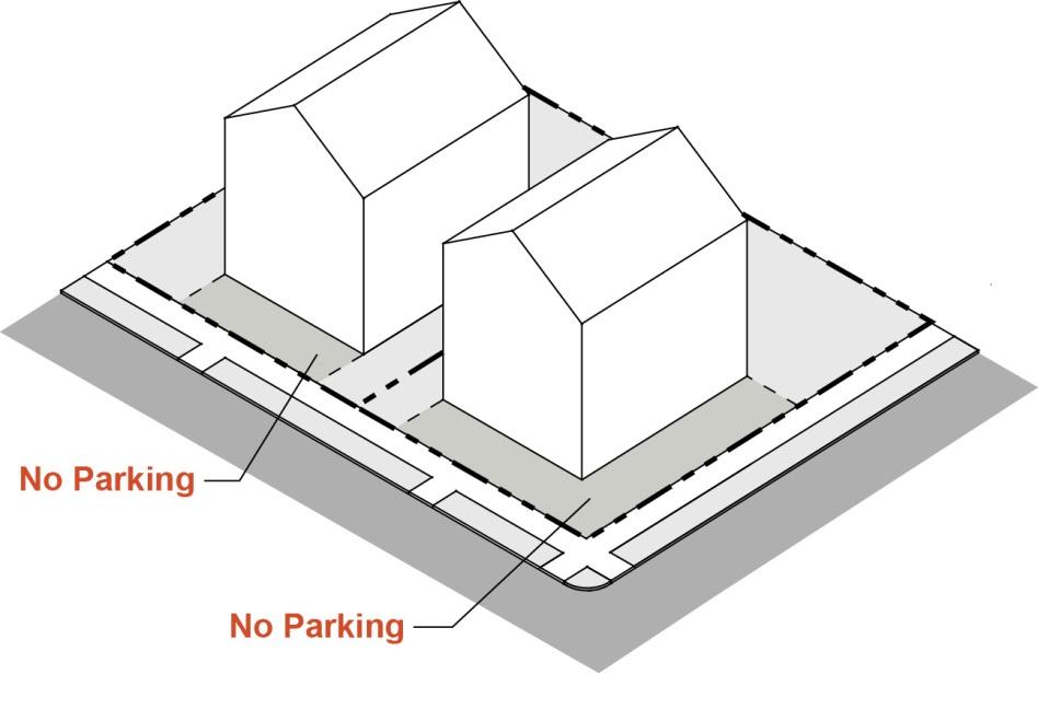 6. Parking Setbacks: Unless otherwise specified, all off-street parking, including surface and structured parking, but excluding underground parking, must be located at or behind any required parking
