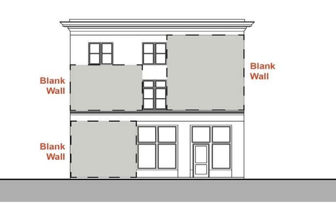 Figure 12 - Ground and Upper Floor Blank Wall Limitations c. Pedestrian Access: I.