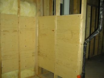 Reinforced walls for grab bars