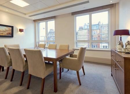 From left to right 6 person meeting room