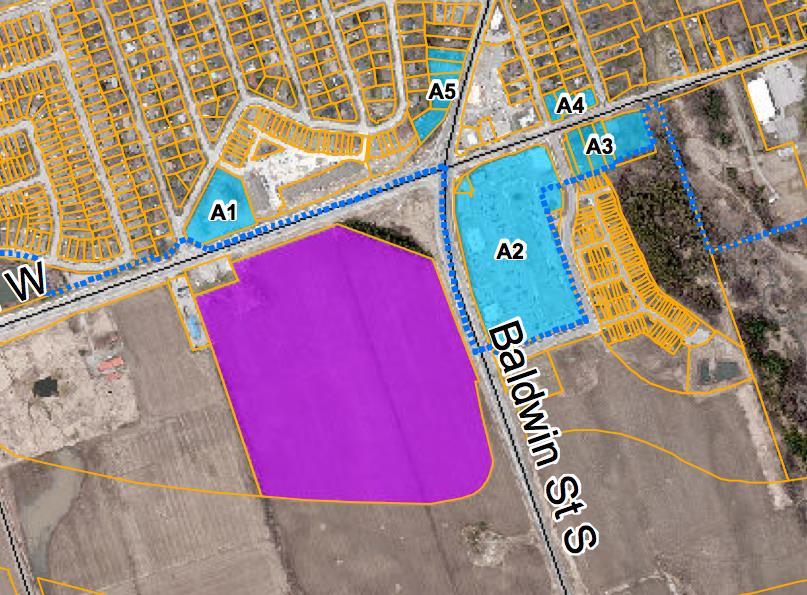 3 Potential Intensification Sites Area A: Downtown South Baldwin / Winchester Area Description The intersection of Winchester Road West and Baldwin Street is designated as a Regional Centre in the