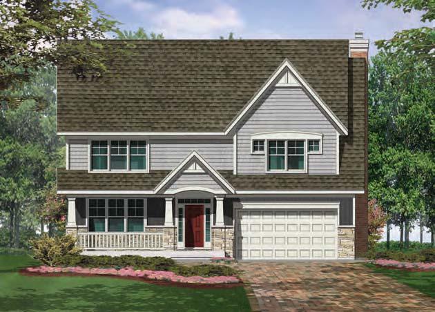 Newbury design #4009 elevations and features elevation A (standard) (optional) elevation D