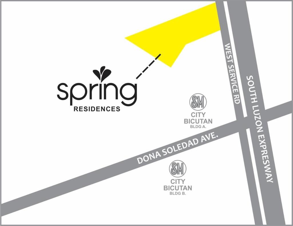 Spring at your doorstep Located right beside SM City Bicutan, everything is within reach from a number