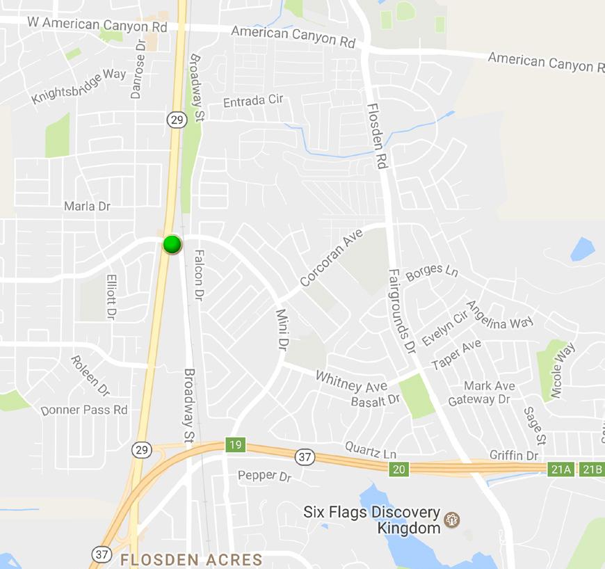 Napa County Line Mini Drive 14,716 ADT Broadway Street 11,414 ADT Hwy 29 40,0ADT Hwy 37 PROPERTY INFO LOCATION: Sonoma Boulevard / Hwy 29 & Mini Drive SPACE AVAILABLE: + + Build to Suit + + Ground