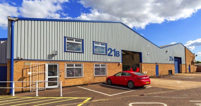 Units 21A and 21B are arranged on ground floor only to provide two modern industrial units totalling 22,108 sq ft (2,054 sq m) together with an extensive yard area and parking