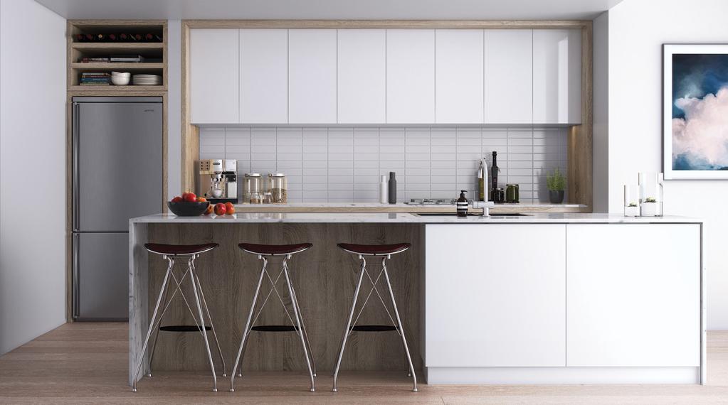 PERFECTLY PLANNED KITCHENS AND BATHROOMS Kitchens and bathrooms have been designed to optimise space and functionality.