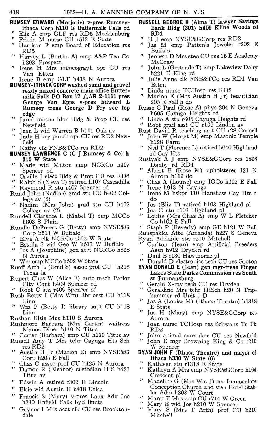 418 1963-H. A. MANNING COMPANY OF N. Y.