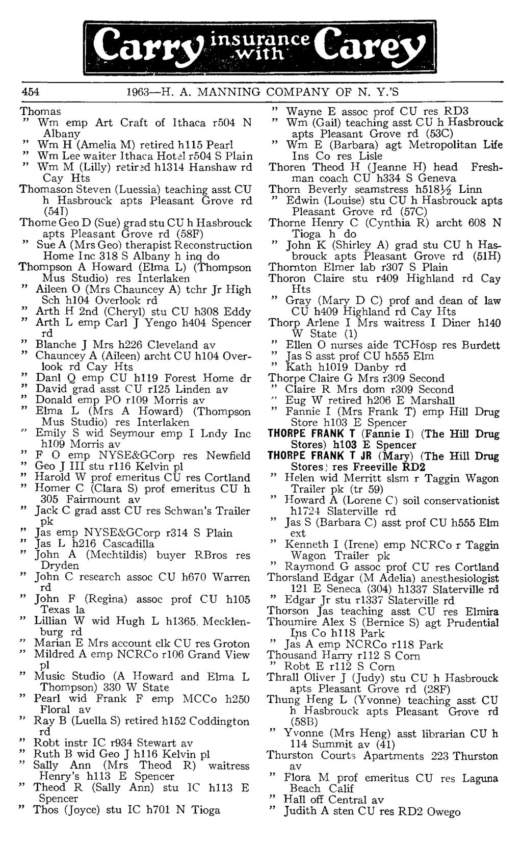 454 1963-H. A. MANNING COMPANY OF N. Y.