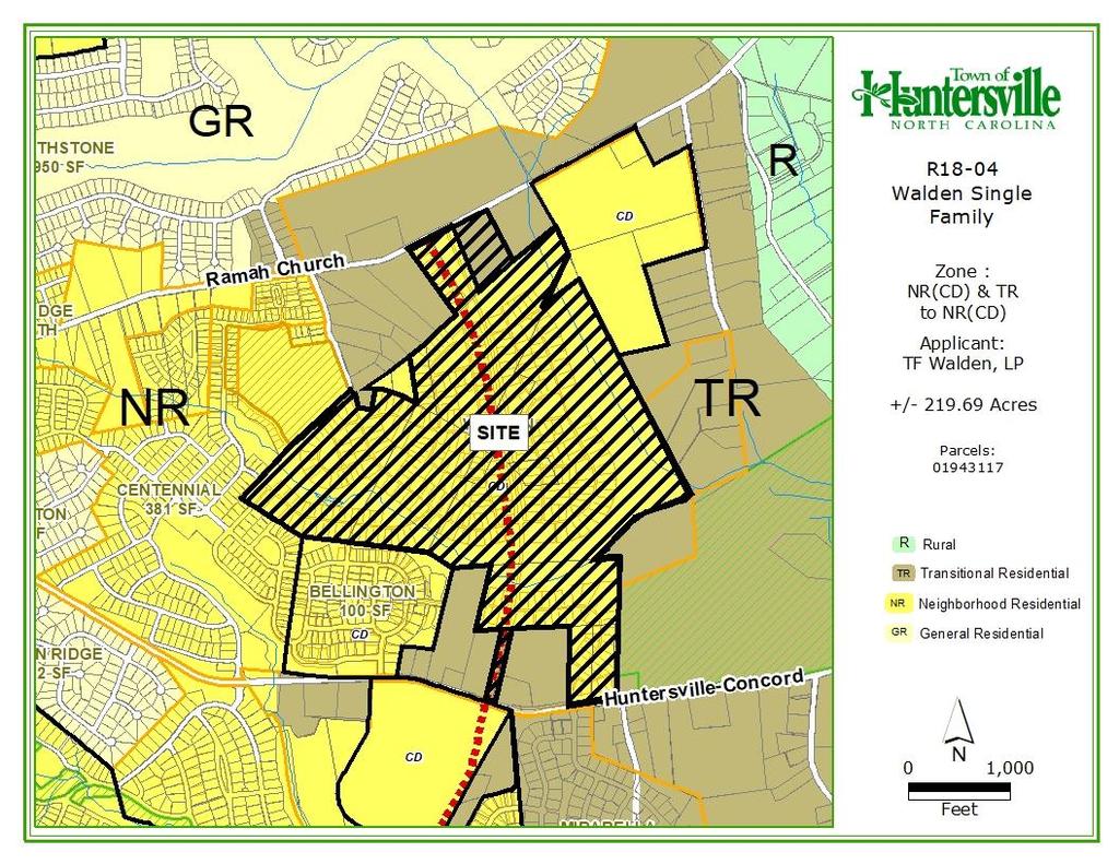PART 1: PROJECT SUMMARY R18-04: Walden Major Revision Staff Analysis Petition R18-04 Walden Conditional District Rezoning Revision to revise Phases 3, 6, & 8 and add 6.16-acres of land (new Phase 9).