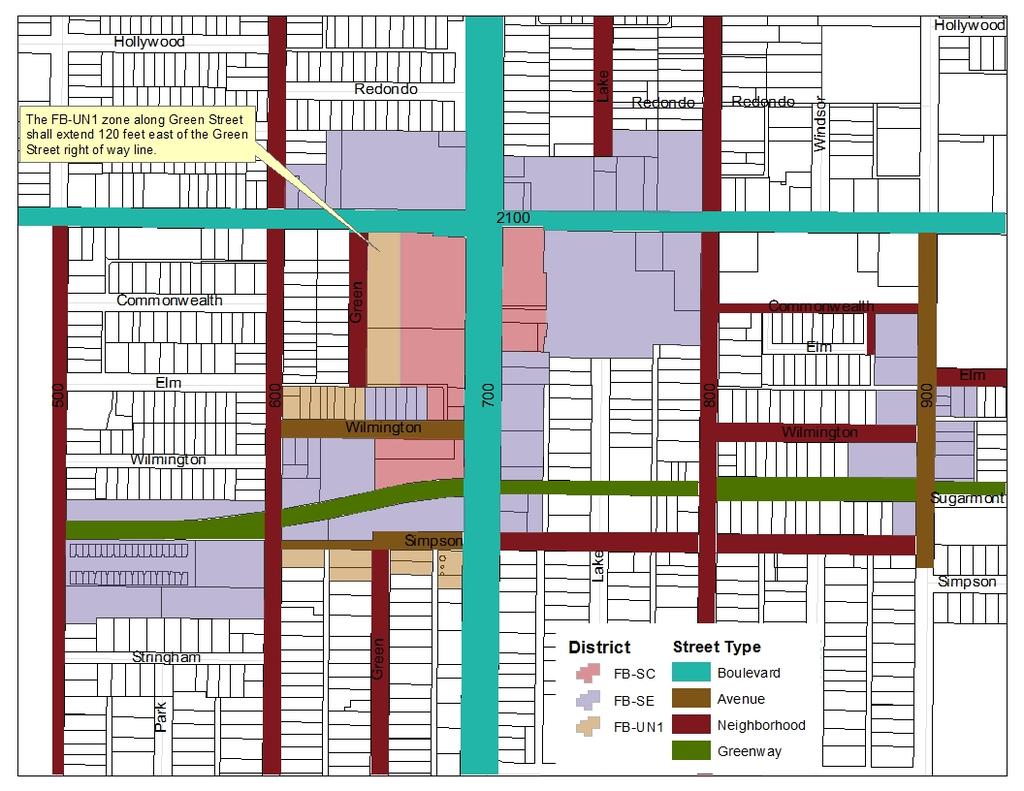 FIGURE 21A.27.040.A REGULATING PLAN MAP SUGAR HOUSE STREETCAR FORM BASED SPECIAL PURPOSE CORRIDOR AREA B. Street Types 1.