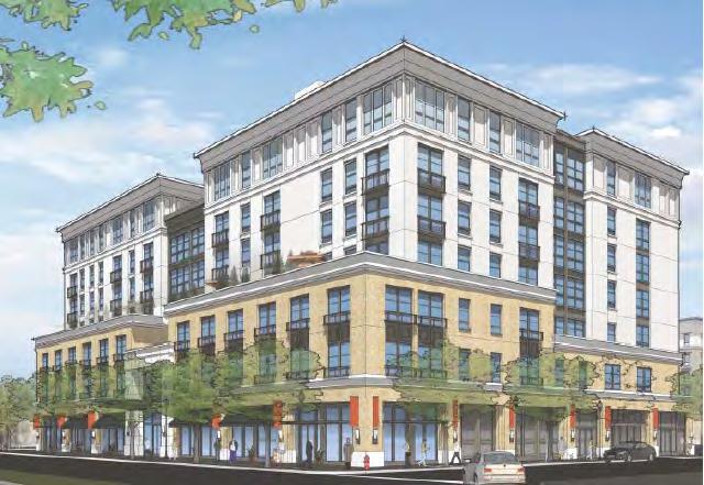 The proposed project includes 83 market rate for-rent units and 7 affordable units at the very-low income level on 4 floors and 2 floors of parking.