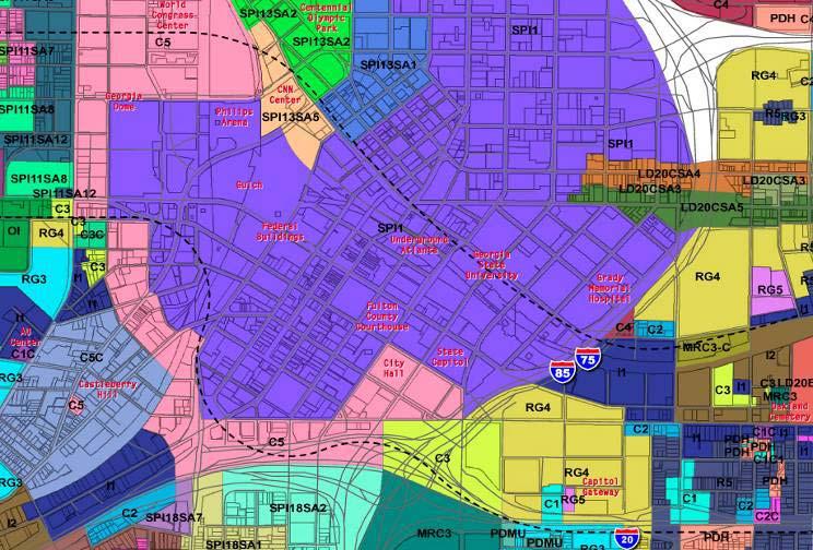 EXISTING CONDITIONS : ZONING majority covered by SPI-1 district