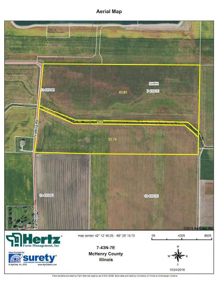 Aerial Photo: Parcel 3 Property Information Parcel 3-68.22 Acres, m/l Location The farm is located in southern McHenry County northwest of Huntley.