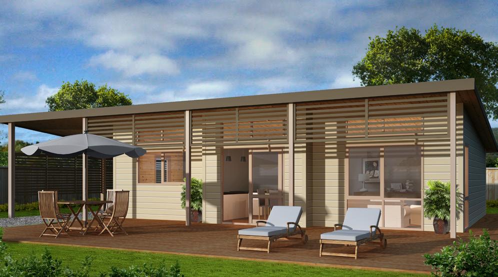 PUKEKO 76m 2 1 2 1 Optional This compact two-bedroom home has timber sarked,