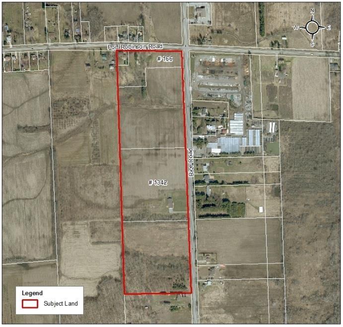 Figure 1: Location of Proposed Draft Plan of Saffron Meadows Subdivision Project Description and Purpose: The subject land totals approximately 33.46 acres (13.