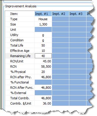 You will see that the $/Acre and Total Unit Value columns fill with data. The final $/Acre reflects the land/mix ratios for the list you used.