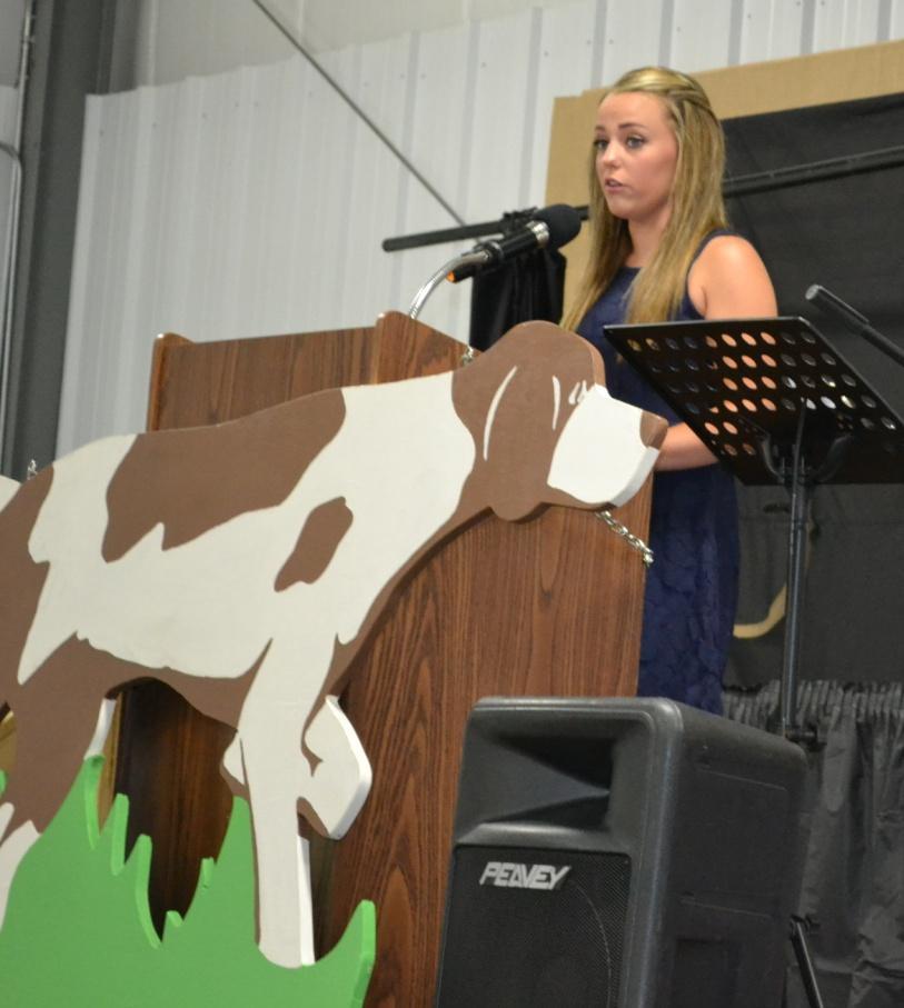 BHS Alumni scholarship winner Lauren Johnston spoke at the banquet and extended her sincere thanks for