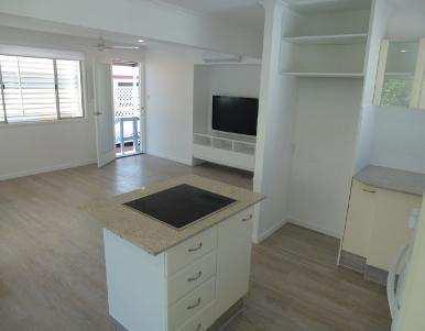 New kitchen with granite bench tops, wall oven, island bench with